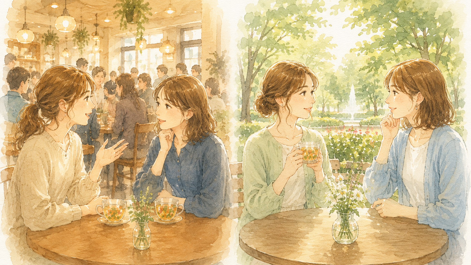 にぎやかな場所を楽しんだあと自宅で静かに休む人